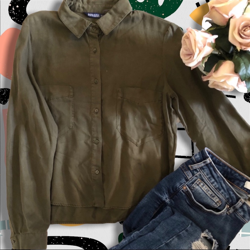 New Zara military style button up top